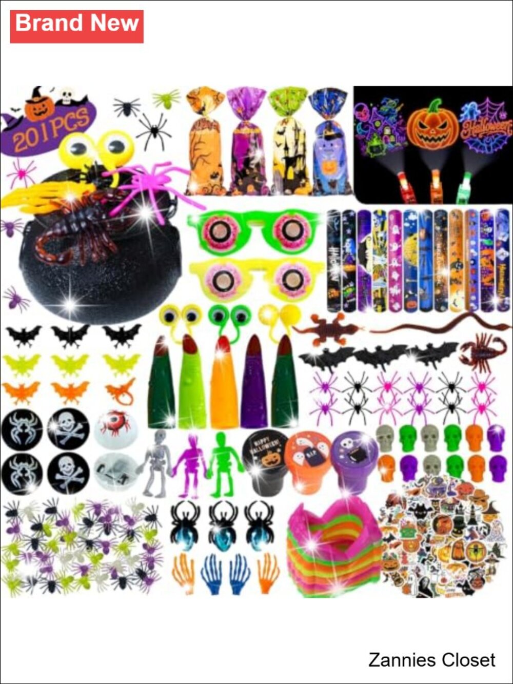 👻 201PCS Halloween Party Favors Non-Candy Toys Goodie Bag Stuffers Set